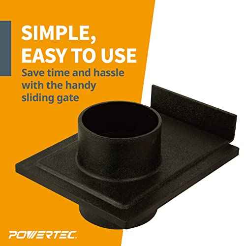 POWERTEC 70133V 2-1/2" Blast Gate for Dust Collector, Dust Collection Fittings