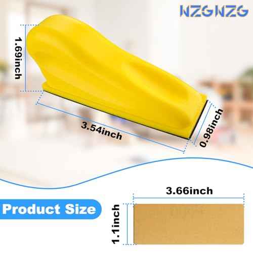 70 Sheets Handle Micro Detail Sander Paper Kit and 3.5¡± x 1¡± Hand Sanding Block, Includes 80 to 600 Grit Sandpaper for Wood Crafts and Metal Finishing, 220 Grit, 320 Grit, 400 Grit, 600 Grit