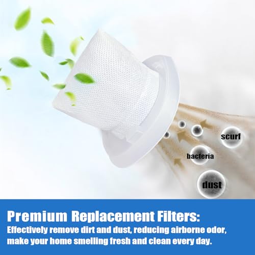 4 Pack HNVCF10 Replacement Filter Compatible with Black & Decker Power Tools HNVCF10 Hand Vacuum HNVC215B10, HNV215B12, HNVC215BW52, HNVC115J06, HNVC115B22, HNVC220BCZ01, HNVC220BCP07 (4)