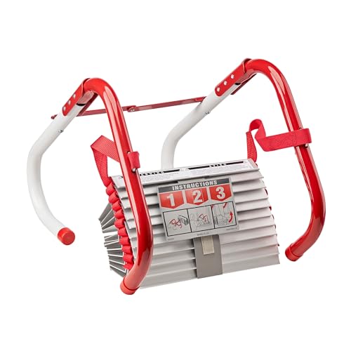 Kidde 13-Foot Fire Escape Ladder for 2-Story Homes, Anti-Slip Rungs, Quick Deployment