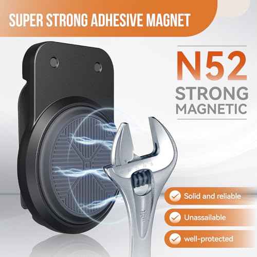 Magnetic Tool Holder | Strong Magnet Clip-On Belt Holster for Wrench, Pliers, Screw Driver, Hammer, Screws, Nails, Sockets, Trowel, Drill Bit, or Any Magnetic Tool and Hardware Holder