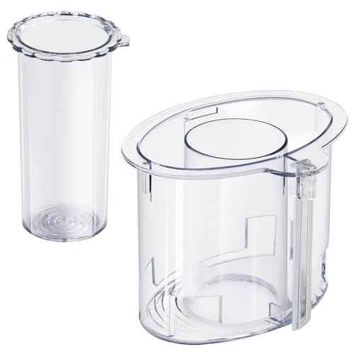 14-cup Large Pusher DLC-2014PT1 and Small Pusher DLC-2014SPT1-1, Compatible 4 Locking Tabs DLC-005AGTXT1 Bowl and DFP-14NWBCT1X Cover, Food Processor Parts Replacement Fits DFP-14 DLC-2014