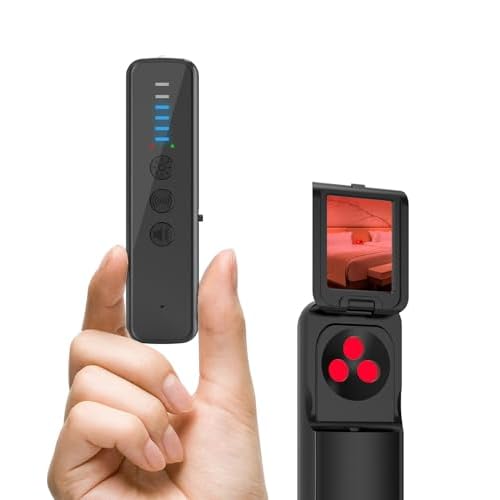 Upgraded Hidden Camera Detector, AI-Powered Anti-Spy Device, Bug & GPS Tracker & RF Detector, Portable Spy Camera Finder for Hotels, Travel, Home & Office