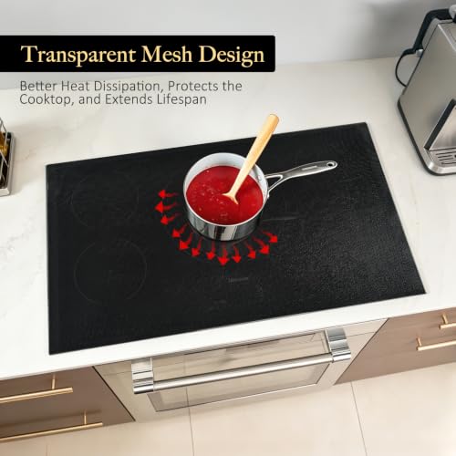 Cook's Aid 21.2x35.4in Induction Cooktop Protector Mat, Magnetic, 450°F Heat-Resistant