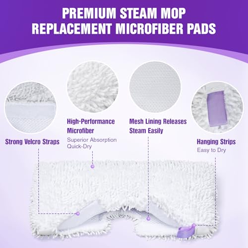 NXPPYY Steam Mop Replacement Pads for Shark S3501/S3601 – 3 Pack
