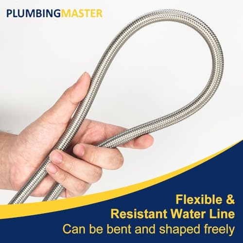 25ft Ice Maker Water Line 1/4" Quick Connect - Universal stainless braided