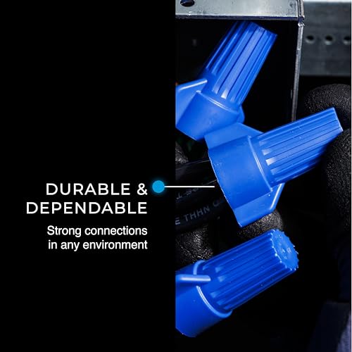 Ideal Industries WT54 Blue Copper WingTwist Wire Connector - Bag of 10
