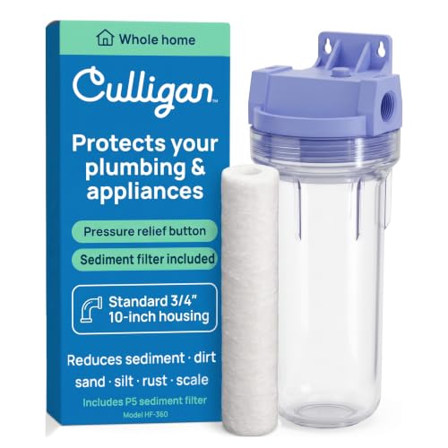 Culligan HF-360A 0.75 Inch Whole House Water Filter Housing, Clear, Standard Duty