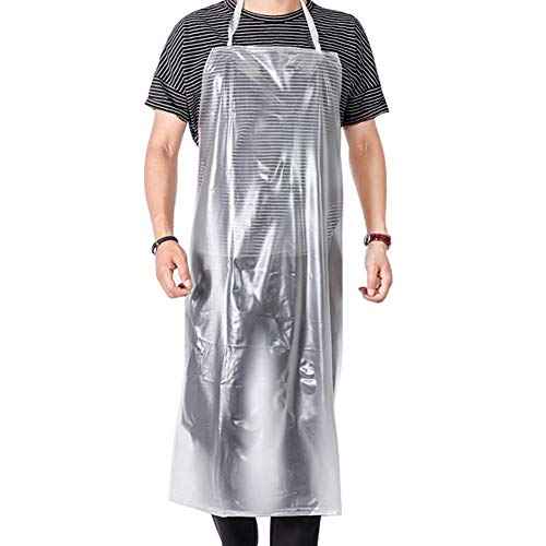 Unisex 47 x27.5 inches Heavy Duty Transparent PVC Waterproof Apron Made of Vinyl¡¦