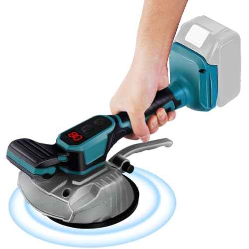 YJINGRUI Tile Vibration Leveling Machine, for Makita 18V Max Battery, Cordless Tile Installation Tool, Tiler Vibrator Tool with 8 Speed, Suction Cup, Digital Display for Floor Tile Wall