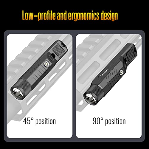 DEFENTAC White 1750 Lumens Zoomable Tactical Rifle Flashlight