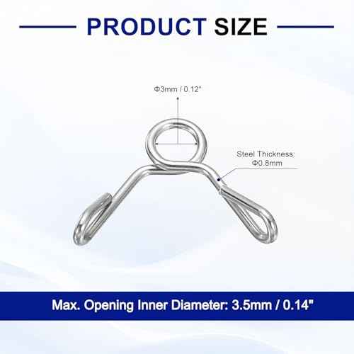 uxcell Fuel Line Hose Clips, 30Pcs 3mm ID 3.5mm Max. ID 304 Stainless Steel Water Pipe Air Tubing Spring Hose Clamps for Motorcycle Scooter ATV, Silver