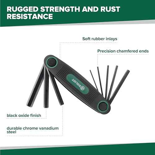 25-Piece Folding Allen Wrenches Sets, 3-Pack Metric & SAE & Star Hex Key Set, Heat Treated Cr-V Steel Allen Wrenches, Perfect for DIY, Auto Repair or Household Maintenance (Folding Style)