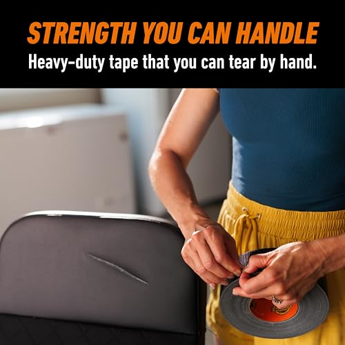 Gorilla Heavy Duty Duct Tape Black 1.88" x 50 Yd Reinforced All-Weather Tape