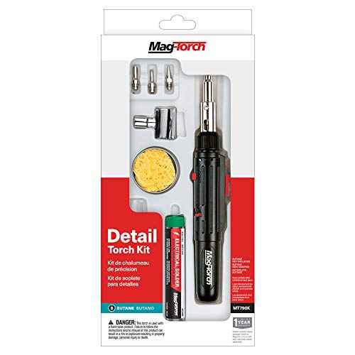 Mag-Torch¢ç Detail Pen Torch Kit - Pen Style Butane Torch with Seven Interchangeable Tips, Solder, and Storage Case for Jewelry Repair, Heat Shrinking Wire, and Electrical Soldering