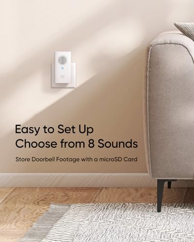 Eufy Video Doorbell Chime - Indoor Doorbell with 8 Ringtones & Adjustable Volume