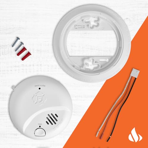 First Alert Hardwire Smoke Alarm with 10-Year Battery Backup, Precision Detection SMI105-AC 1-Pack