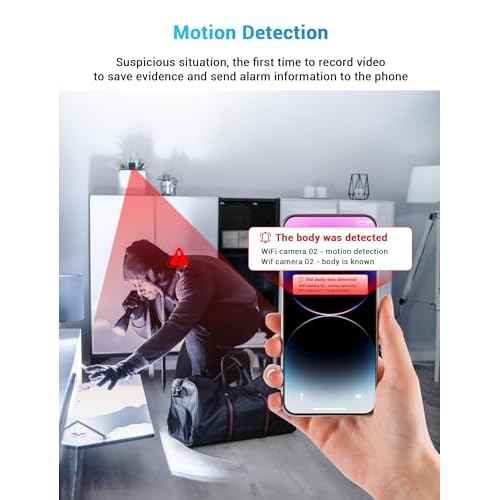 Smhawk Small Indoor Camera, 2K FHD WiFi Camera, Mini Home Security Camera, Cloud & SD Storage Security Camera, Motion Detection Alarm Device, Auto Night Vision, Upgraded Stable Stand;£¨Black