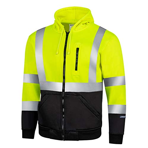 JORESTECH High Visibility Hoodie Full Zipper 100% Polyester ANSI