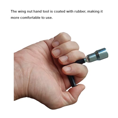 Wing Nut Hand Tool, T Handle Wing Nut Tightening Hand Tool Driver for Eye Screws, C Hook Bolt, Q-Hanger,Screw Hooks