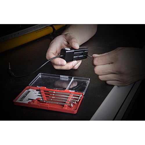 STEELMAN Precision Steel Shaft 6-Piece Electronics Screwdriver Set, Variety of Slotted/Phillips Sizes, Swivel-Head, Storage Case Included