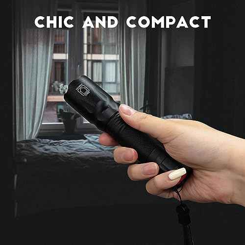 Upgraded Red Flashlight Combo, Bright White &High/Low Power Red Light Options with Memory, Zoom Lens, Rechargeable Battery, Small Portable LED Torch for Aviation, Astronomy, Night Vision