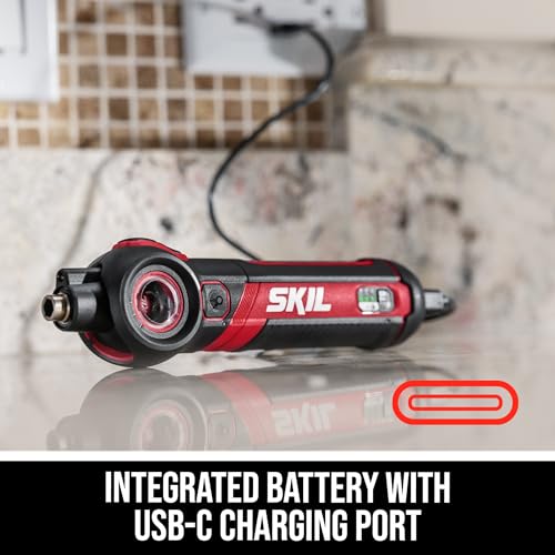 Skil Twist 2.0 4V Rechargeable Cordless Screwdriver Kit with Pivoting Head & 28 Bits