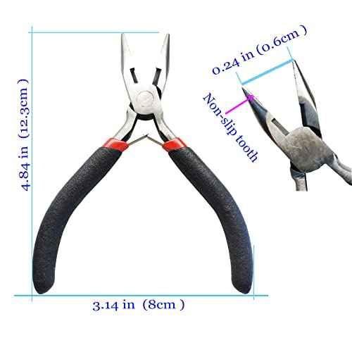 JOSDIOX Zipper Repair Kit Tool- Zipper Install Pliers for Replacement & Repair, Mini Needle-Nose Plier And End- Cutting Pliers 2 Packs
