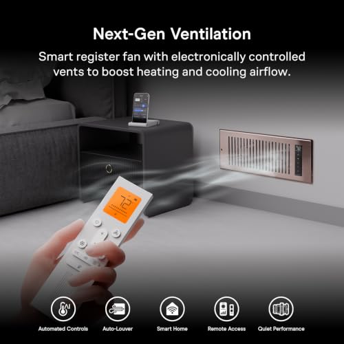 AC Infinity AIRTAP T4 Bronze Register Booster Fan for 4x10 HVAC Openings