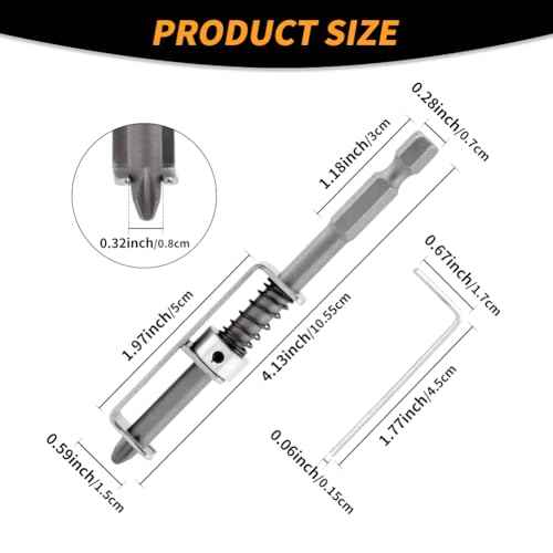 2Pcs Spring-loaded Screw Holder Bit,Scalable Screw Drive Guide Drill Bit Tip Holder,Anti-drop Screwdriver Bit,Single-Hand Operation Bit Holder for Electricians, DIY Home Repair