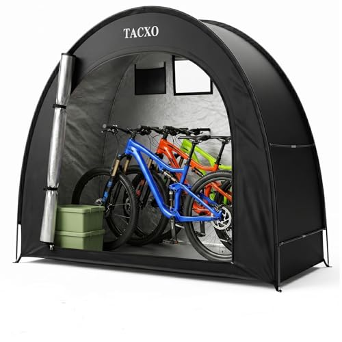 TACXO 79x32x67in Waterproof Bicycle Storage Shed Tent for 2-3 Bikes, Motorcycle & Outdoor Equipment