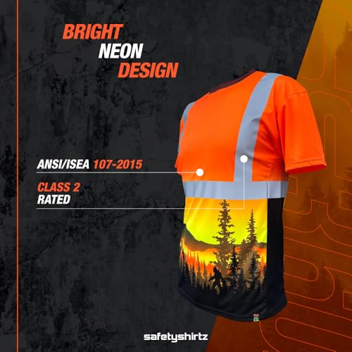 SafetyShirtz Men's SS360 ANSI Class 2 and 3 Graphic Tees and Long Sleeve Tees