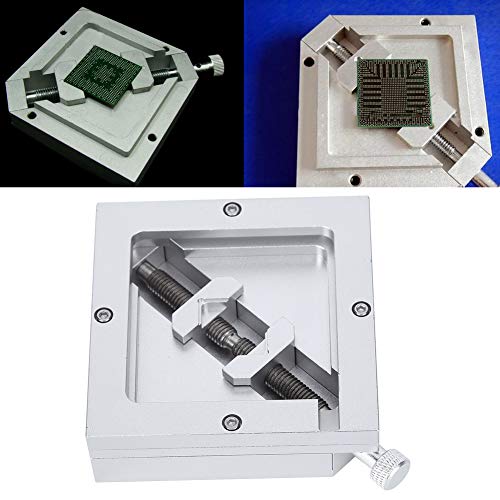 BGA Stencil Holder, Universal Luminum Alloy 90x90 Reballing Station HT?90 for BGA Chip Ball Planting