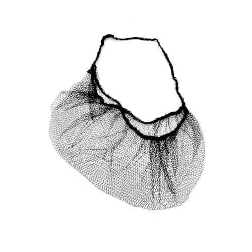 Disposable Honeycomb Nylon Beard Nets | Breathable, Durable | 100 Count [BLACK | 18"]