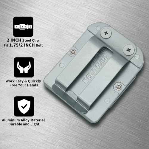 MELOTOUGH Tape Measure Holder, Drill Holder for Tool Belt,Drill Holder,Measuring Tape Holder Fits 1.75"/2" Belt,Sliver