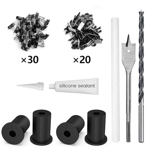 3/4 Inch Starlink Cable Routing Kit - Wall Grommets, Drill Bit, Cable Clips & Tool