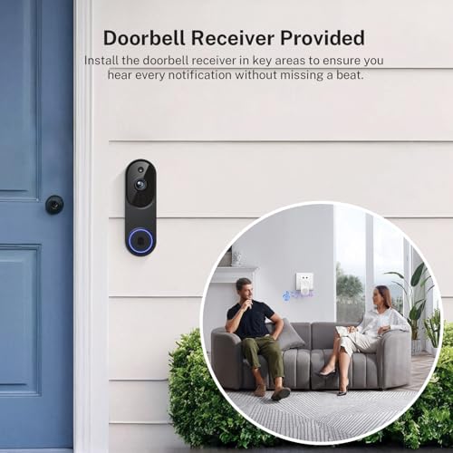 Orbitell 1080p Wi-Fi Video Doorbell Camera with Two-Way Audio Night Vision