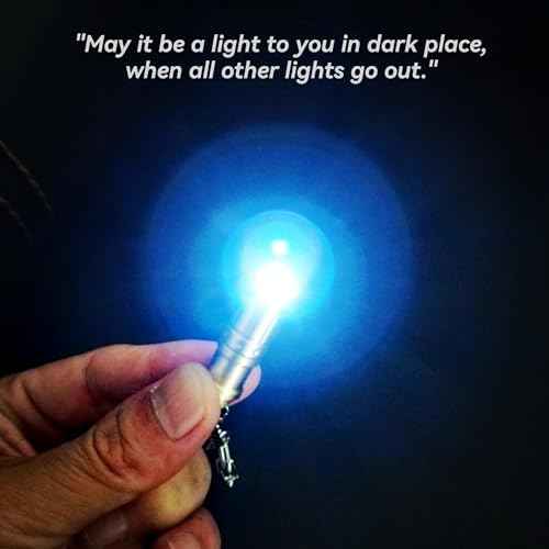 e1 Smallest Keychain Flashlight Micro Tiny Mini Keychain Light Long-Lasting Safety Light for Everyday Carry Emergencies Outdoor Dog Walking Hiking Camping Nice Gift for Parents Kids