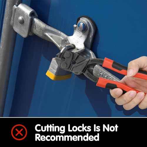 8-inch Mini Bolt Cutter, Heavy Duty Wire Cutters with Ergonomic Handle, High Hardness and High Leverage, CR-V Steel Blade for Wire, Cables, Chains, Small Screws, Nails