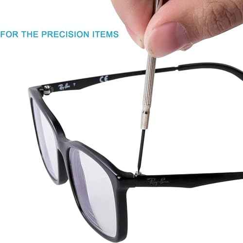 11Pcs Small Screwdriver Set, Mini Screwdriver Set, Eyeglass Repair Screwdriver with 11 Different Size Flathead and Philips Screwdrivers, Ideal for Watch, Jewelers