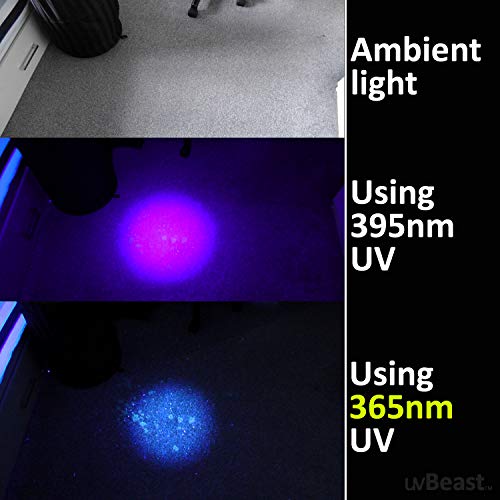 UVBeast V3 365nm High Power UV Flashlight Long Range Professional Grade