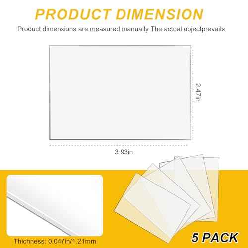 0700000808 Inside Cover Lens Replacement for ESAB Sentinel A50 Welding Helmet, Welding Helmet Clear Cover Inside Lenses Replacement A50 Lens, Anti-Scratch & Spatter Protection, 5 Pack