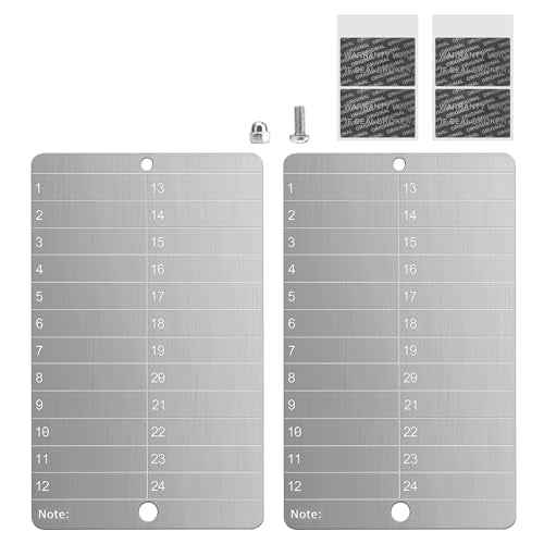 Steel Crypto Seed Phrase Storage, Metal Seed Bitcoin Phrase Plate for Hardware Cold Backup, 2 Plates and Security Seals