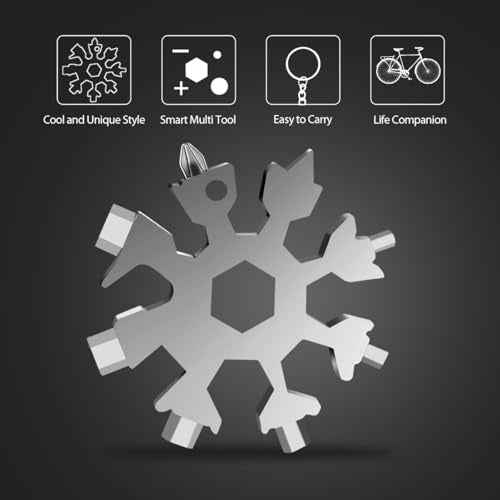 Stocking Stuffers for Men, Christmas Stocking Stuffers for Adults,19-In-1 Snowflake Multitool, Tools for Men,Cool Birthday Gifts for Dad Husband Boyfriend, Gadget Mens Gifts Ideas,Snowflake Multi Tool