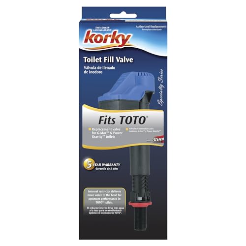 Korky Toilet Fill Valve for TOTO G-Max & Power Gravity Toilets - Standard / Replacement