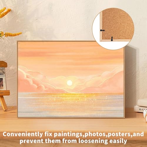 120 Pcs Picture Frame Backing Clips with Screws Repair Kit for Photo and Artwork Frames