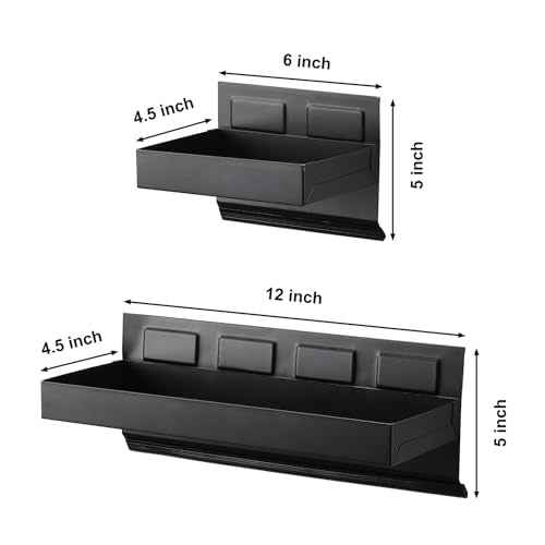 Mayouko Magnetic Toolbox Shelf, Tray and Holder, 4-Piece Magnetic Toolbox Tray Set Tool Box Cabinet Side Shelf Storage, Workshop
