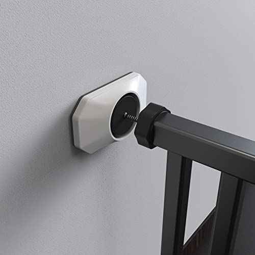 ICERO - Baby Gate Wall Protector - Protect Walls & Doorways from Pet & Dog Gates - for Child Pressure Mounted Stair Safety Gate- 4 Pack, White
