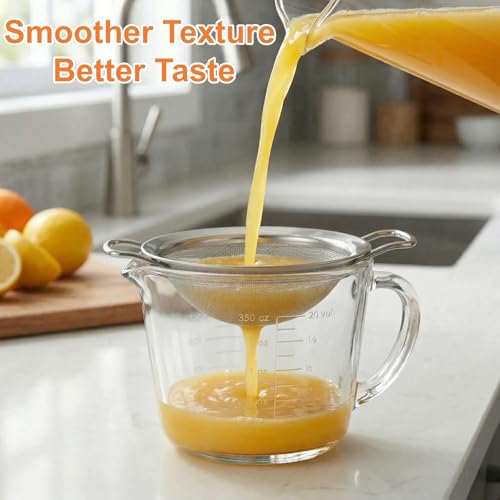 Fine Mesh Juice Strainer for Nama J2 304 Stainless Steel 4 Inch - Small-4 Inch