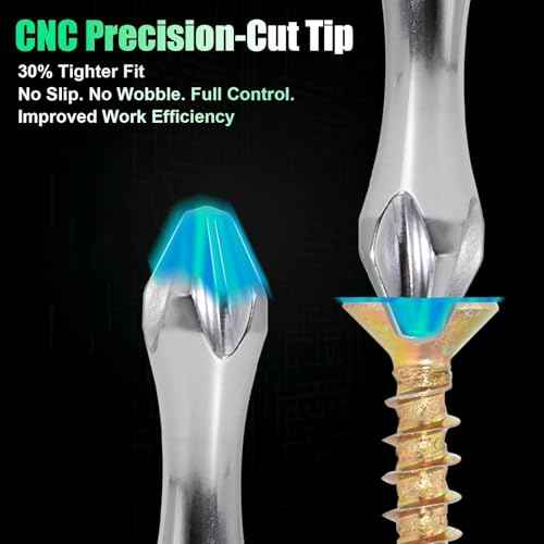 Magnetic Screwdriver Bits PH2, 2" Impact Driver Bits #2, S2 Steel Chrome Finish Phillips Bits For Impact Driver, Home Improvement & DIY - 10 Pack